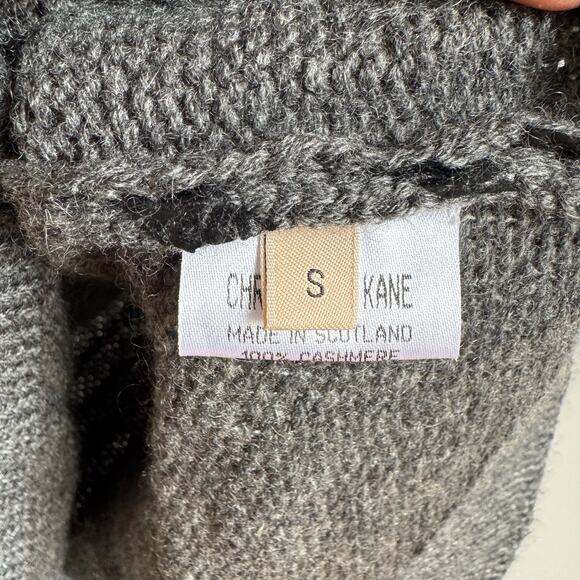 100% Cashmere CHRISTOPHER KANE Metallic Chevron Knit Tank Top - Picture 4 of 9